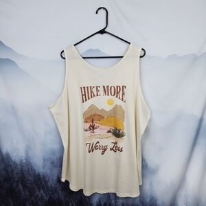 Maurices Hike More Worry Less Graphic Tank Top Women's 2X